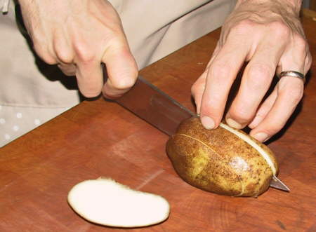hold your slices in place as you remove the knife