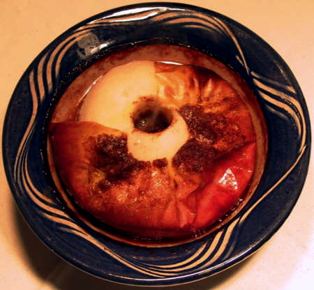 baked apple hot and fresh from the oven
